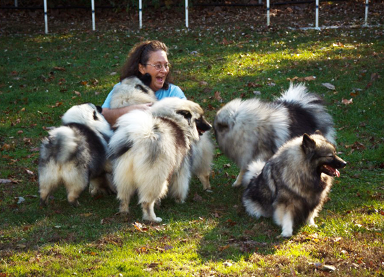Cyndi and her dogs