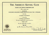 Penny DCAT certificate.